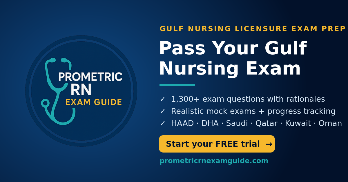 Prometric RN Exam Guide - HAAD, DHA, Saudi SNLE, Qatar, Kuwait Nursing ...